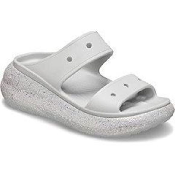 Crocs Crush Glitter Platform Sandal Atmosphere Gray Size Men's 11/ Womens 12.5 - Picture 1 of 8